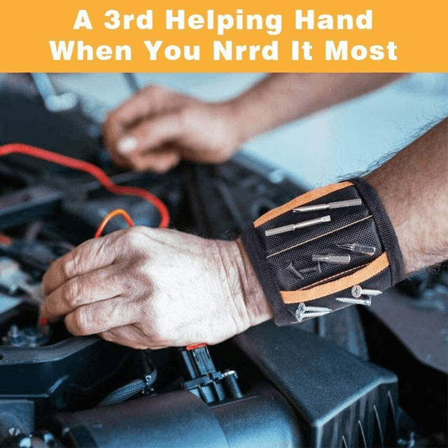Magnetic Wristband 15 Powerful Magnets Belt for Holding Tools Nails Drill bits