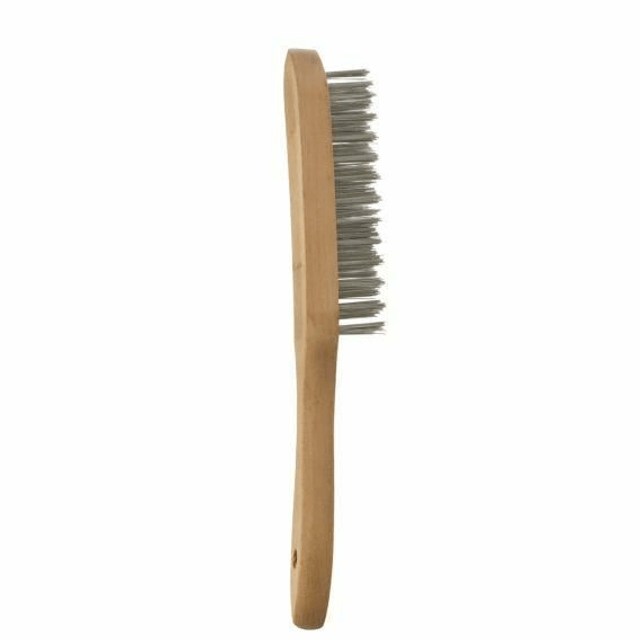 Heavy Duty 4 raw steel Wire Brush Mechanics Remove Rust Metal Paint Scale