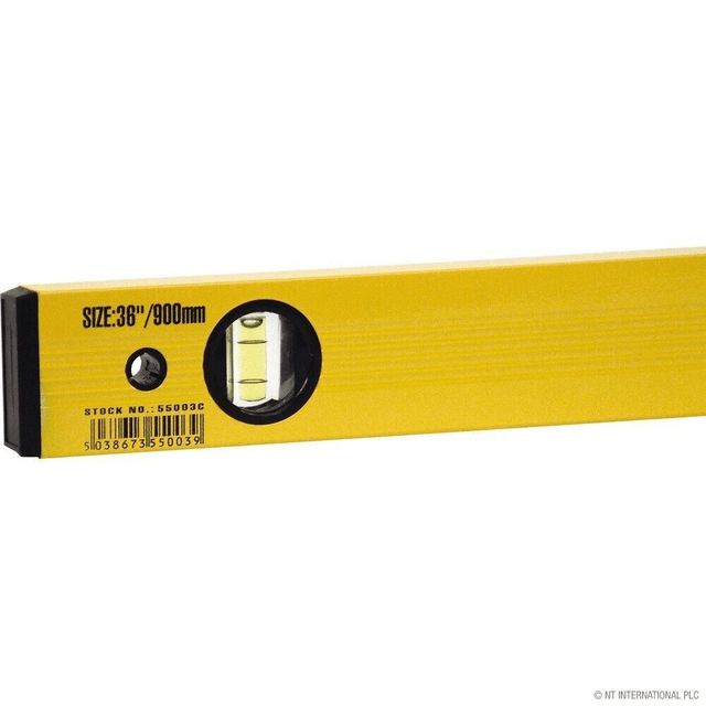 36" / 90CM X 1.2MM SPIRIT LEVEL - CURVED Alloy Spirit Level with Curved Lines