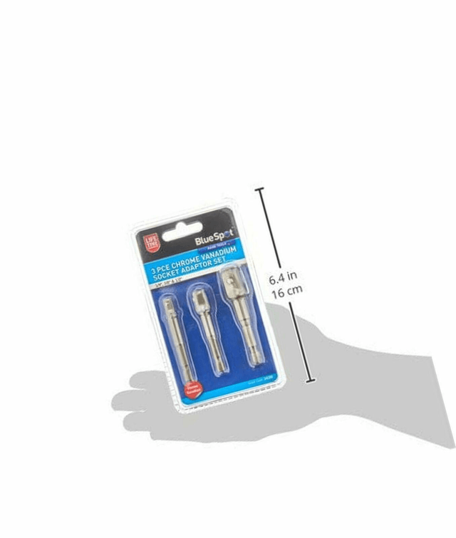 BlueSpot 3 PCE Socket Adaptor Set (1/4", 3/8" & 1/2") High quality tools