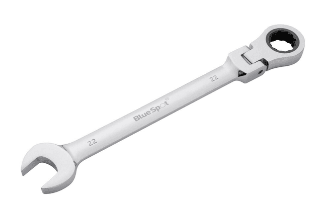 22 mm BlueSpot Flexible Head Ratchet Spanner Combination Wrench Metric