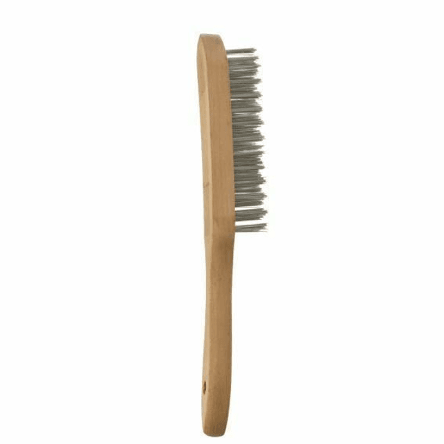 Heavy Duty 4 raw steel Wire Brush Mechanics Remove Rust Metal Paint Scale